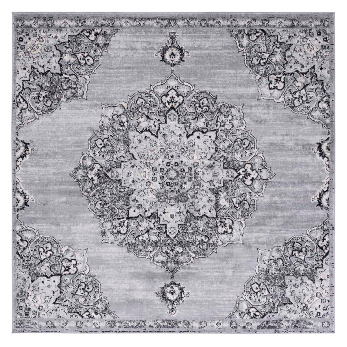 Safavieh Brentwood 802 Rug, Black, BNT802 - Silver / Black