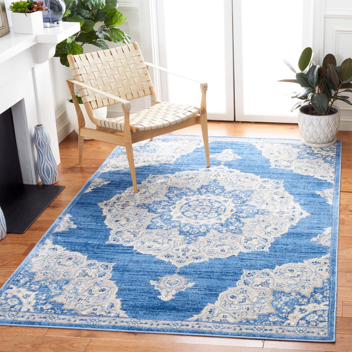 Safavieh Brentwood 802 Rug, Blue, BNT802 - Blue / Grey