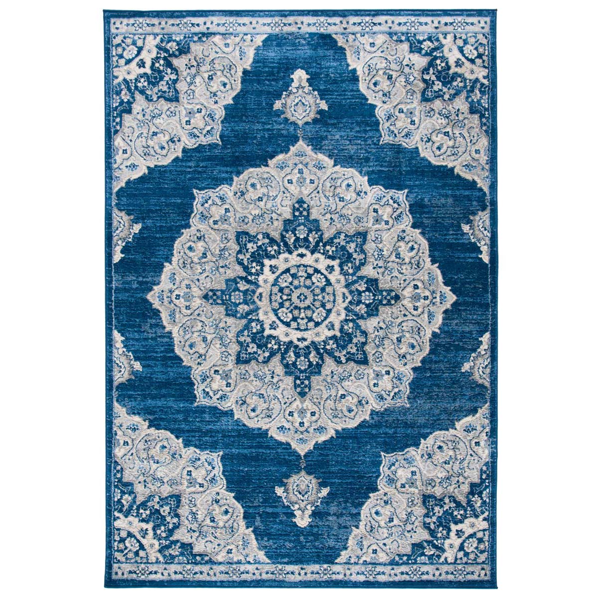 Safavieh Brentwood 802 Rug, Blue, BNT802 - Navy / Grey