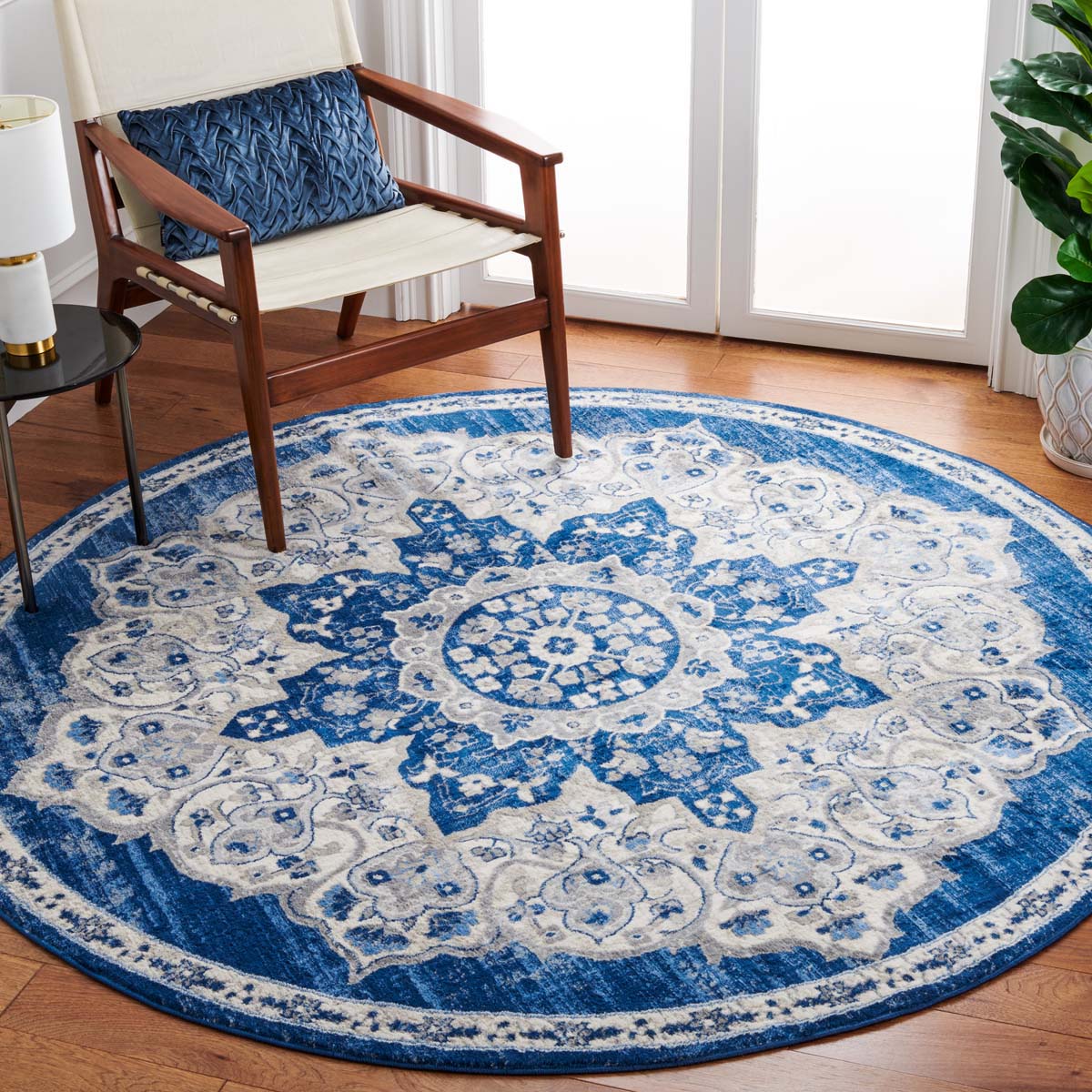 Safavieh Brentwood 802 Rug, Blue, BNT802 - Navy / Ivory