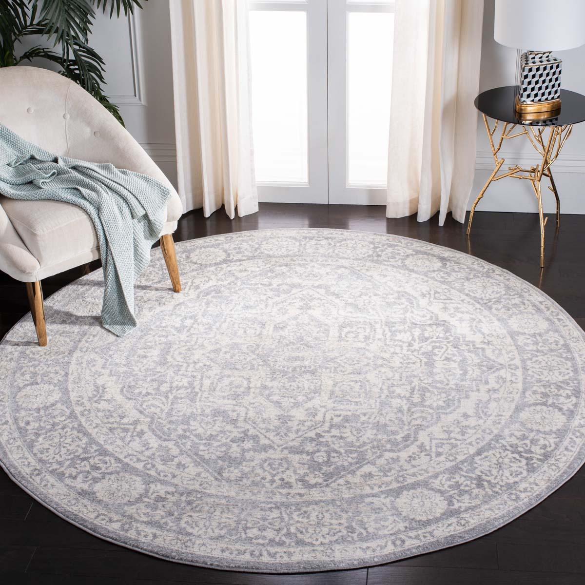 Safavieh Brentwood 832 Rug, Grey, BNT832 - Light Grey / Ivory