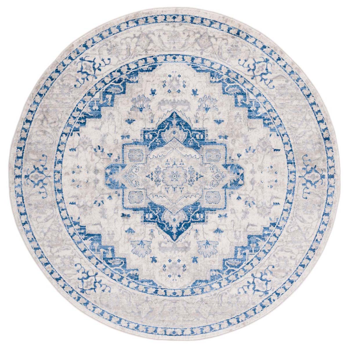 Safavieh Brentwood 851 Rug, White, BNT851 - Ivory / Blue