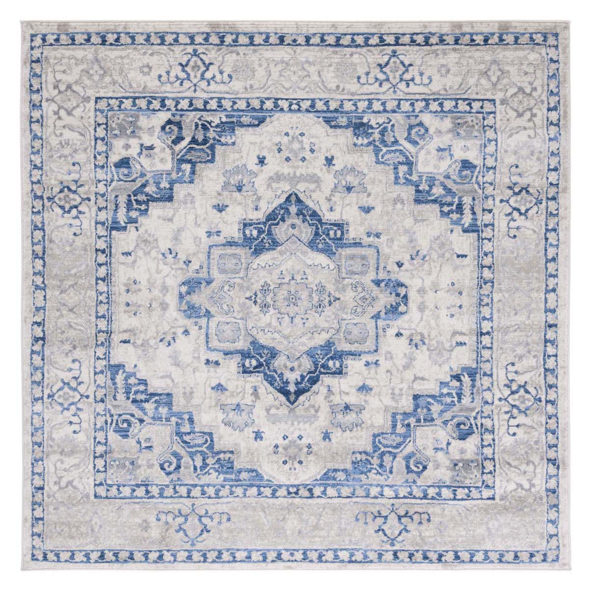 Safavieh Brentwood 851 Rug, White, BNT851 - Ivory / Blue