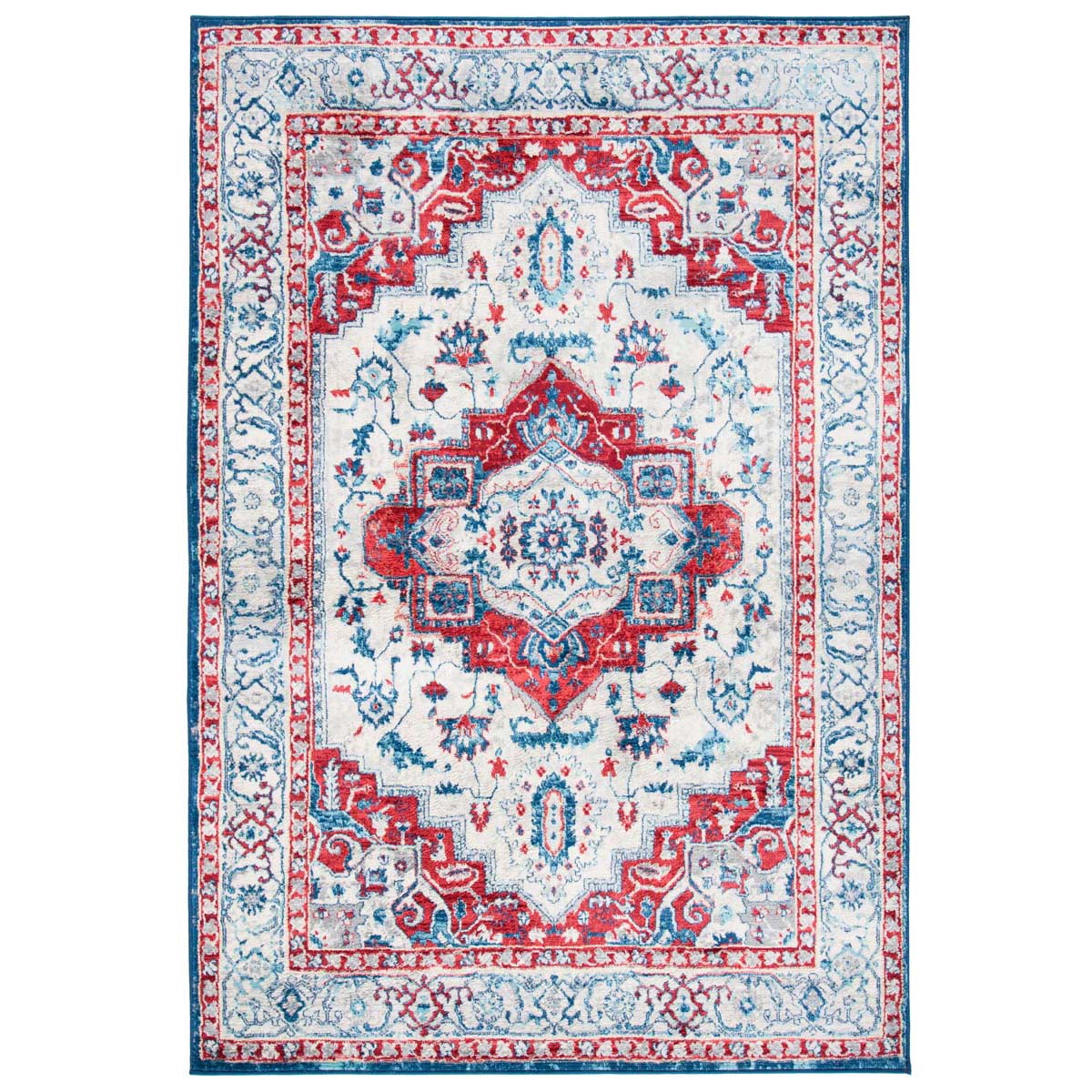 Safavieh Brentwood 851 Rug, Red, BNT851 - Beige / Red