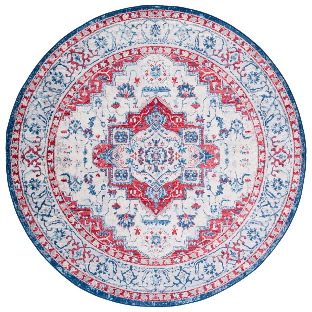 Safavieh Brentwood 851 Rug, Red, BNT851 - Beige / Red