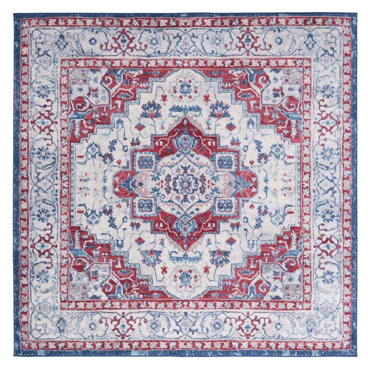 Safavieh Brentwood 851 Rug, Red, BNT851 - Beige / Red