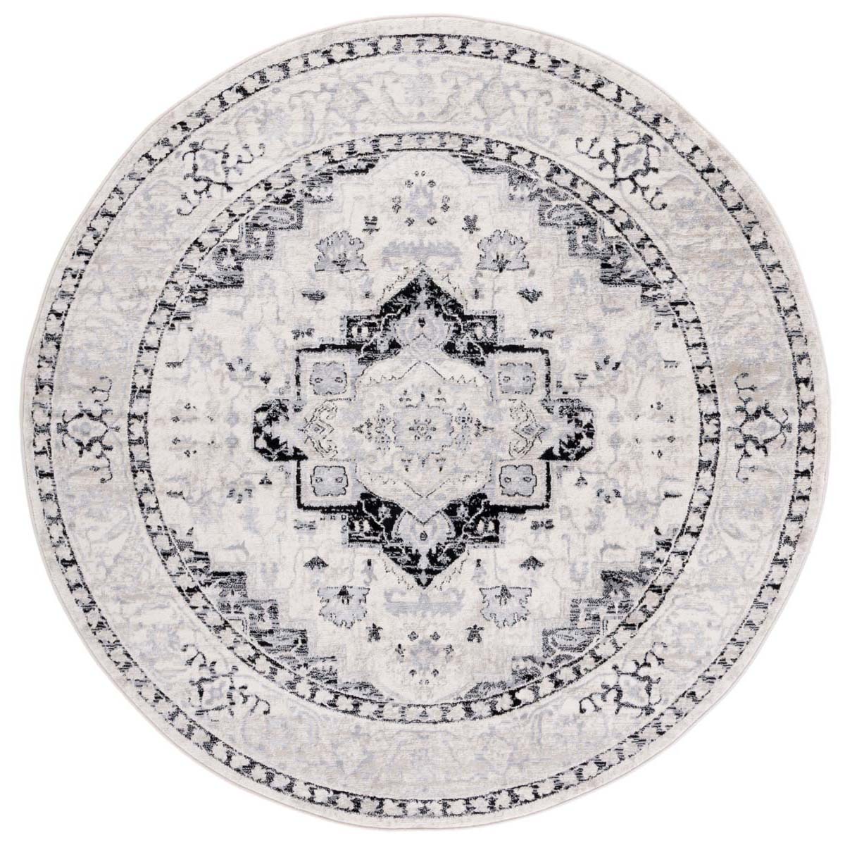 Safavieh Brentwood 851 Rug, White, BNT851 - Ivory / Black