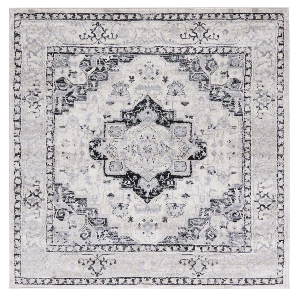 Safavieh Brentwood 851 Rug, White, BNT851 - Ivory / Black