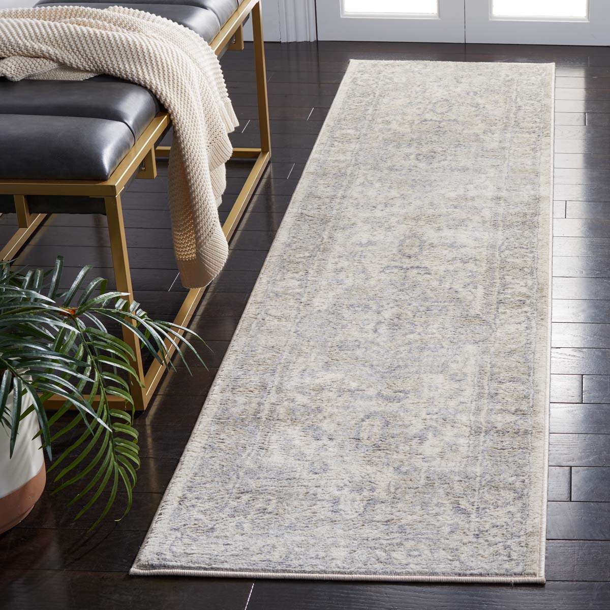 Safavieh Brentwood 851 Rug, White, BNT851 - Ivory / Grey