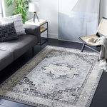 Safavieh Brentwood 851 Rug, Black, BNT851 - Silver / Black