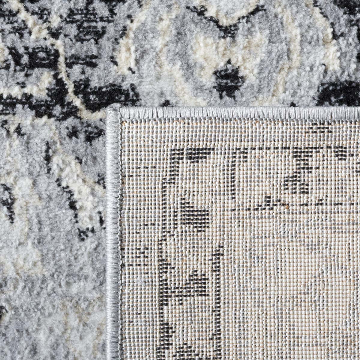 Safavieh Brentwood 851 Rug, Black, BNT851 - Silver / Black