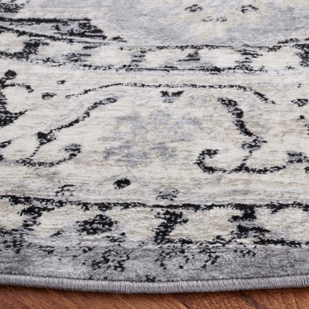 Safavieh Brentwood 851 Rug, Black, BNT851 - Silver / Black