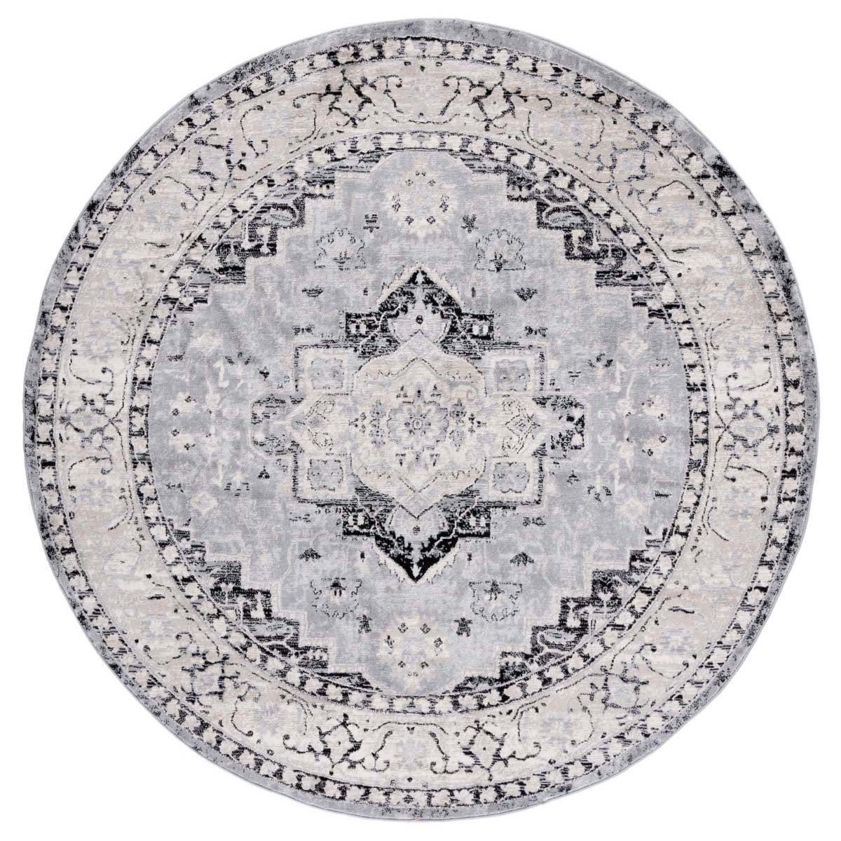 Safavieh Brentwood 851 Rug, Black, BNT851 - Silver / Black