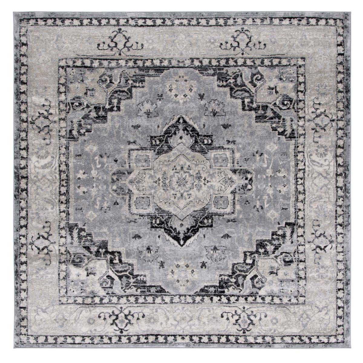 Safavieh Brentwood 851 Rug, Black, BNT851 - Silver / Black