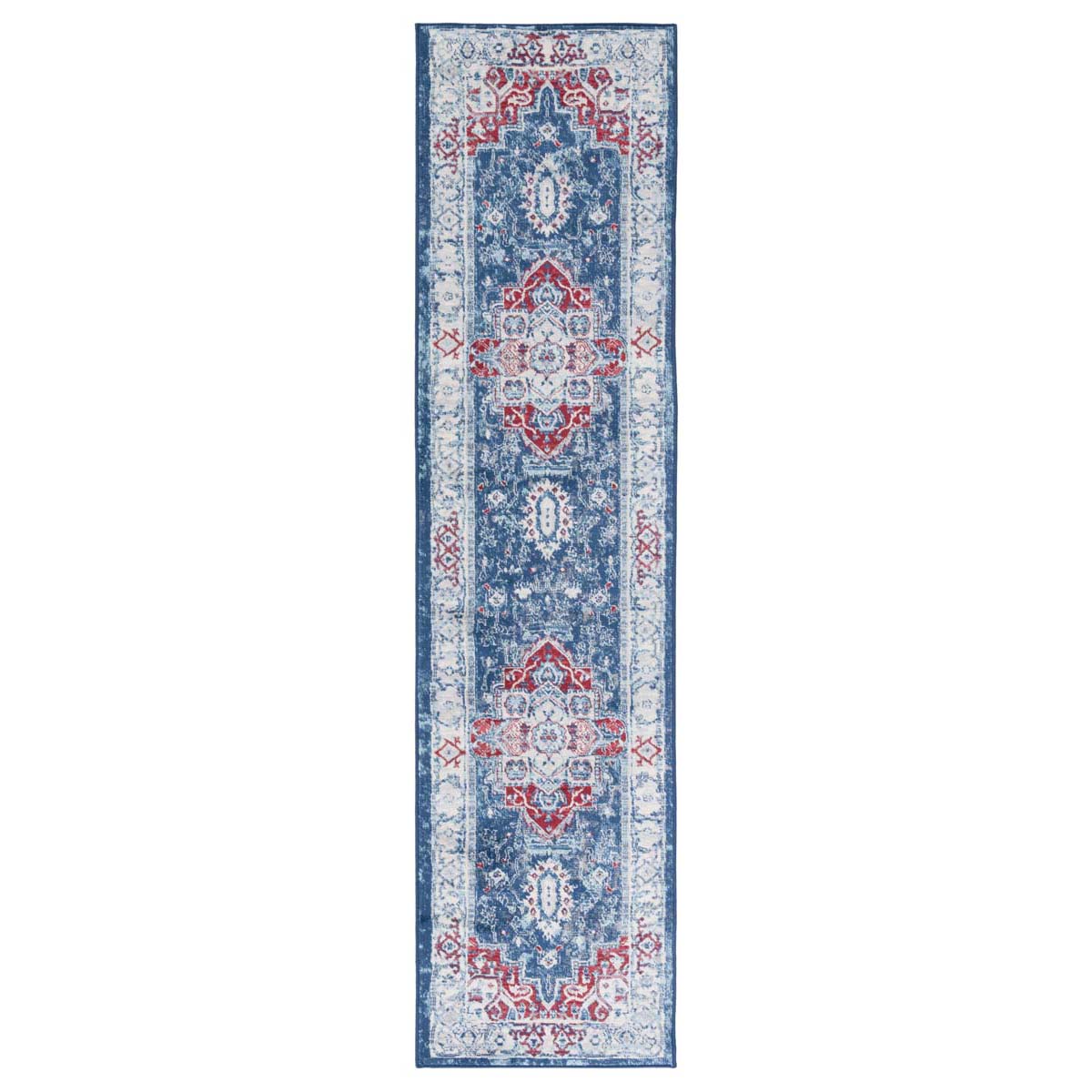 Safavieh Brentwood 851 Rug, Red, BNT851 - Navy / Red