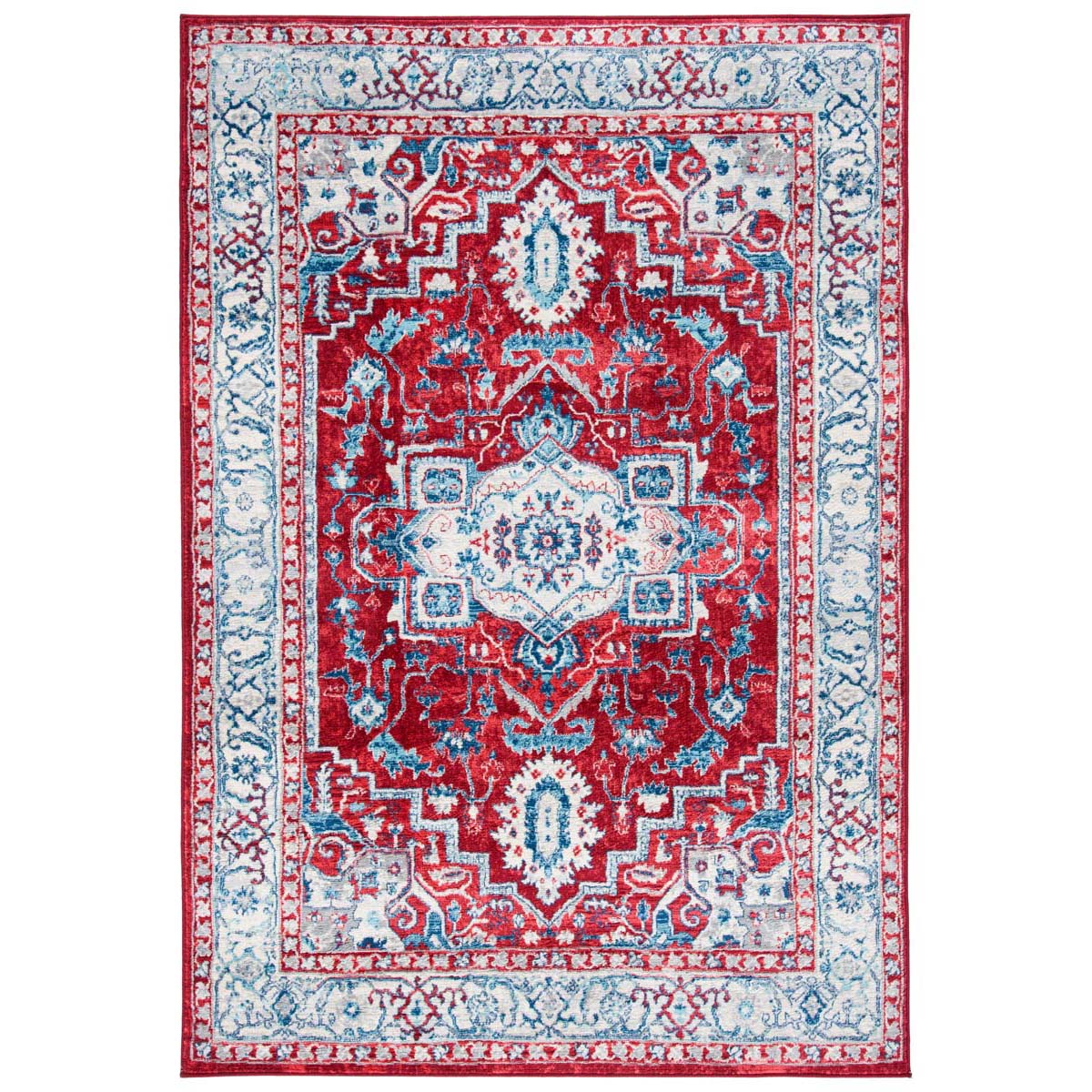 Safavieh Brentwood 851 Rug, Red, BNT851 - Red / Beige