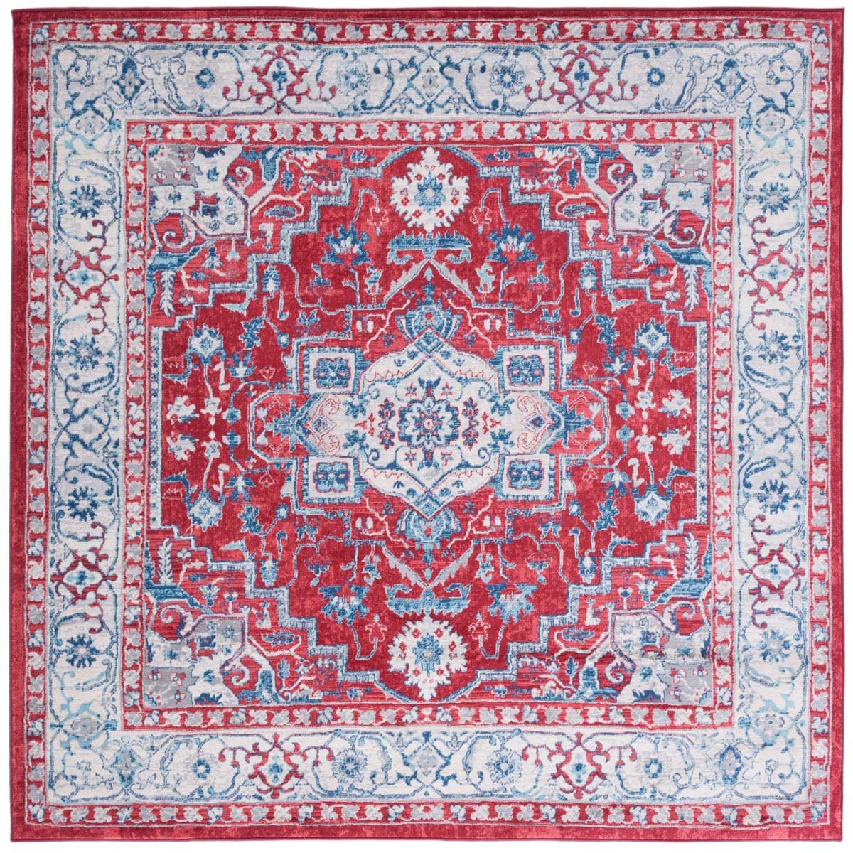 Safavieh Brentwood 851 Rug, Red, BNT851 - Red / Beige