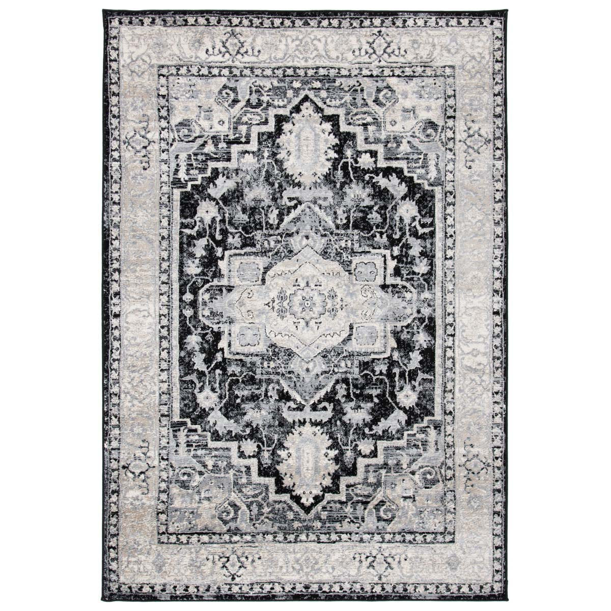Safavieh Brentwood 851 Rug, Black, BNT851 - Black / Grey