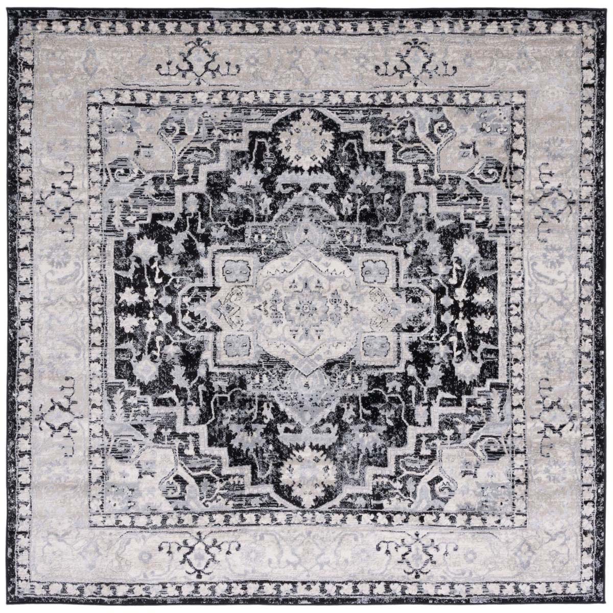 Safavieh Brentwood 851 Rug, Black, BNT851 - Black / Grey