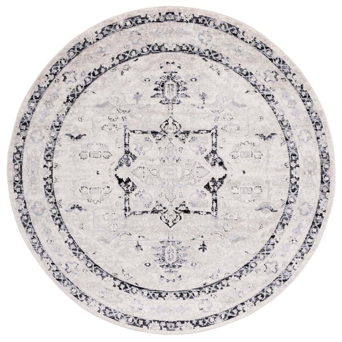 Safavieh Brentwood 852 Rug, Black, BNT852 - Ivory / Black