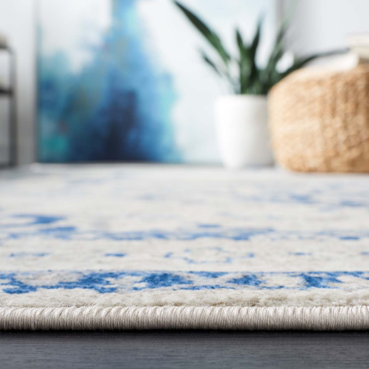 Safavieh Brentwood 852 Rug, Blue, BNT852 - Beige / Blue