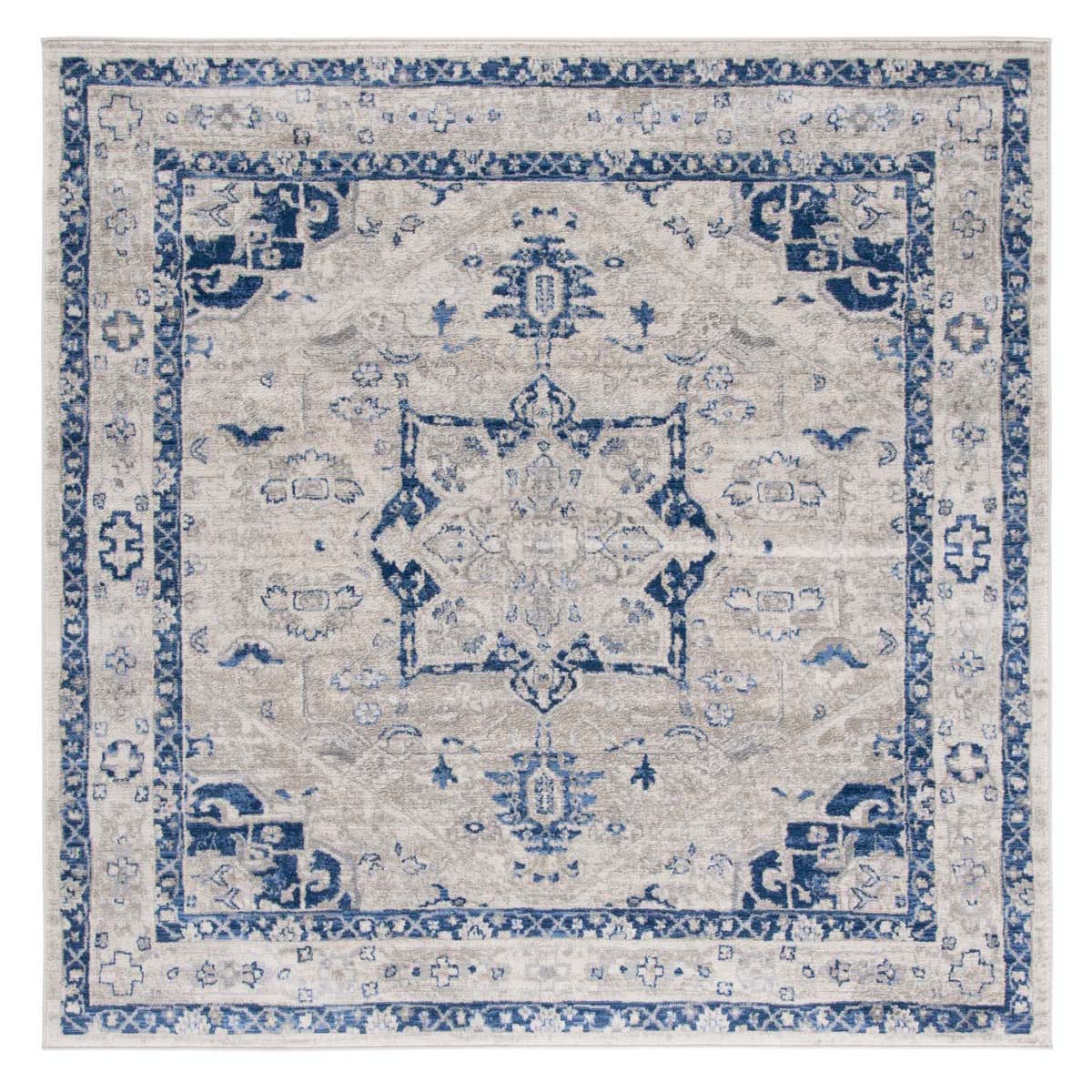 Safavieh Brentwood 852 Rug, Blue, BNT852 - Beige / Blue