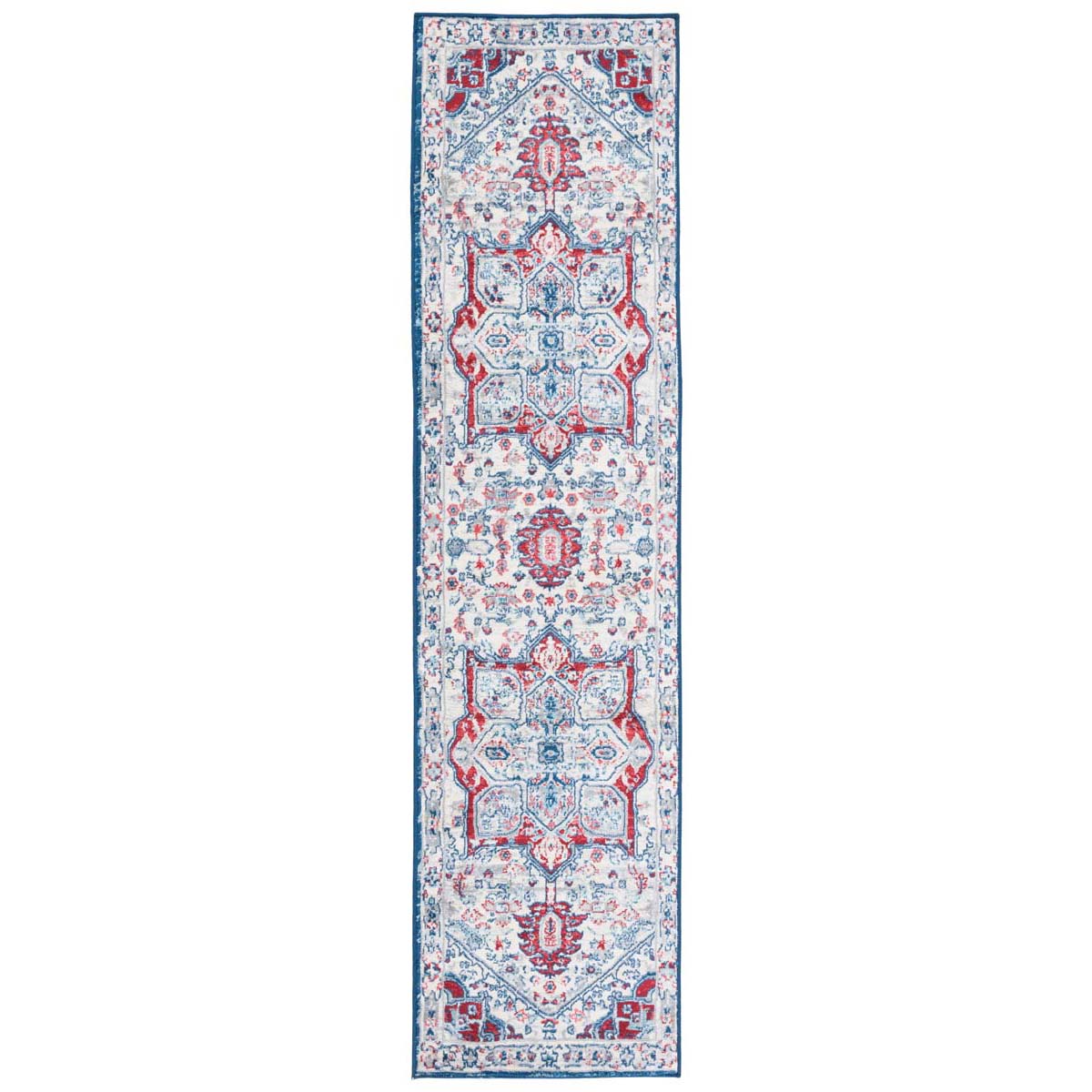 Safavieh Brentwood 852 Rug, Red, BNT852 - Ivory / Red