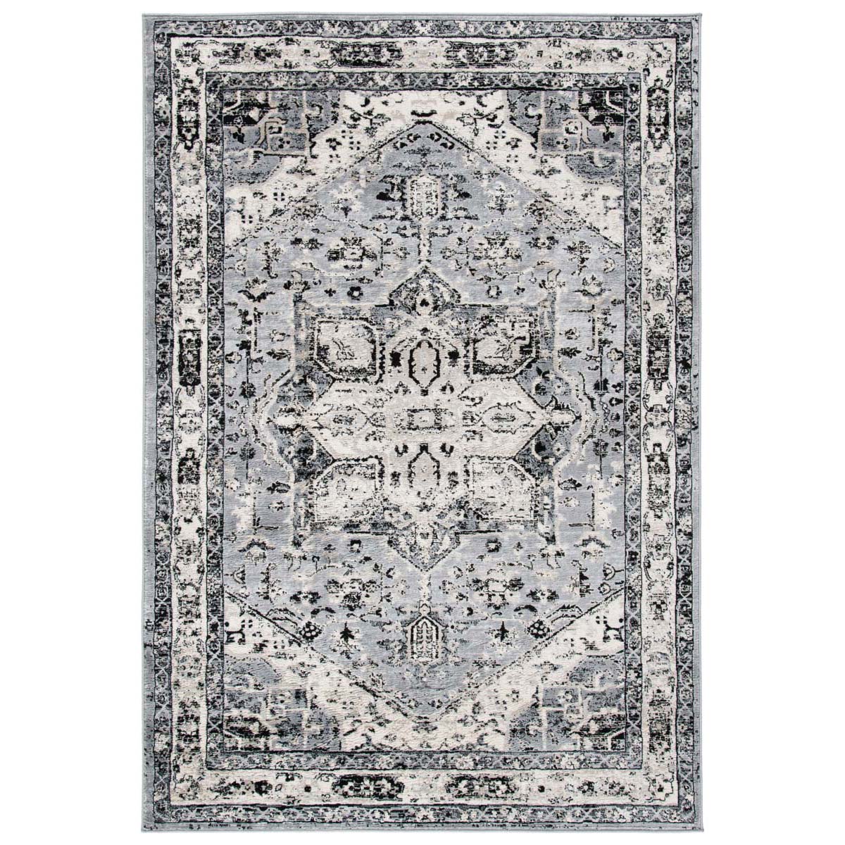 Safavieh Brentwood 852 Rug, Grey, BNT852 - Grey / Black