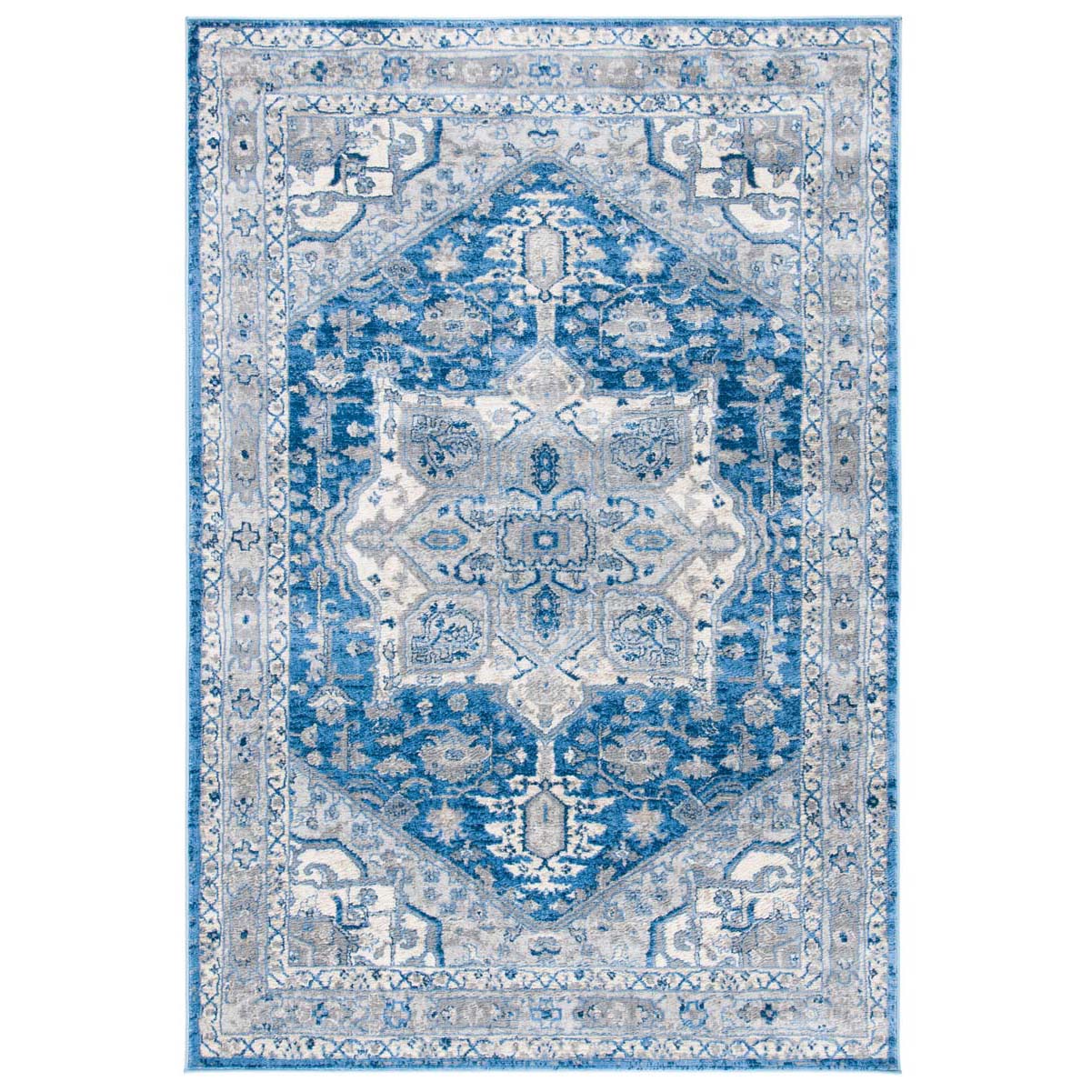 Safavieh Brentwood 852 Rug, Blue, BNT852 - Blue / Grey