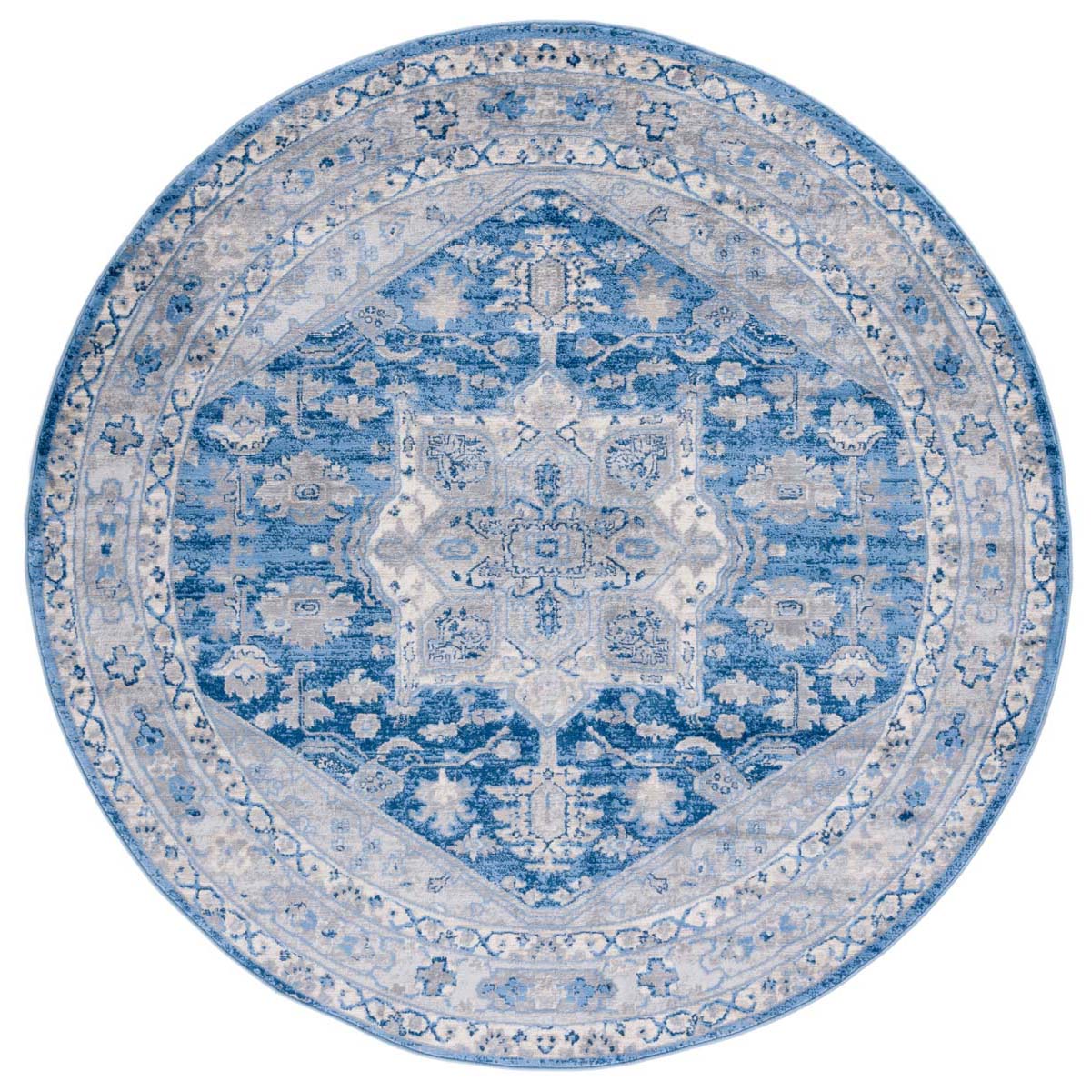 Safavieh Brentwood 852 Rug, Blue, BNT852 - Blue / Grey