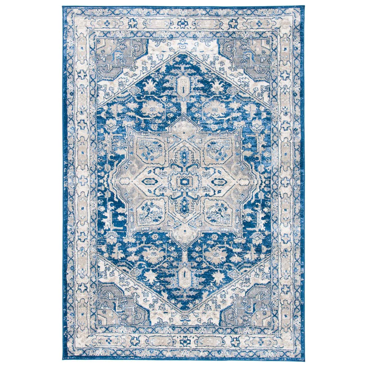 Safavieh Brentwood 852 Rug, Blue, BNT852 - Navy / Grey