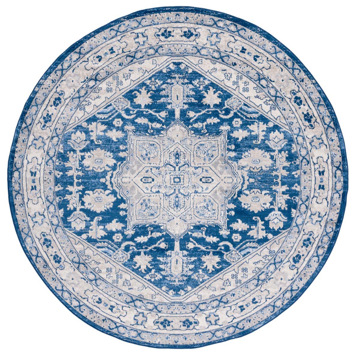 Safavieh Brentwood 852 Rug, Blue, BNT852 - Navy / Grey