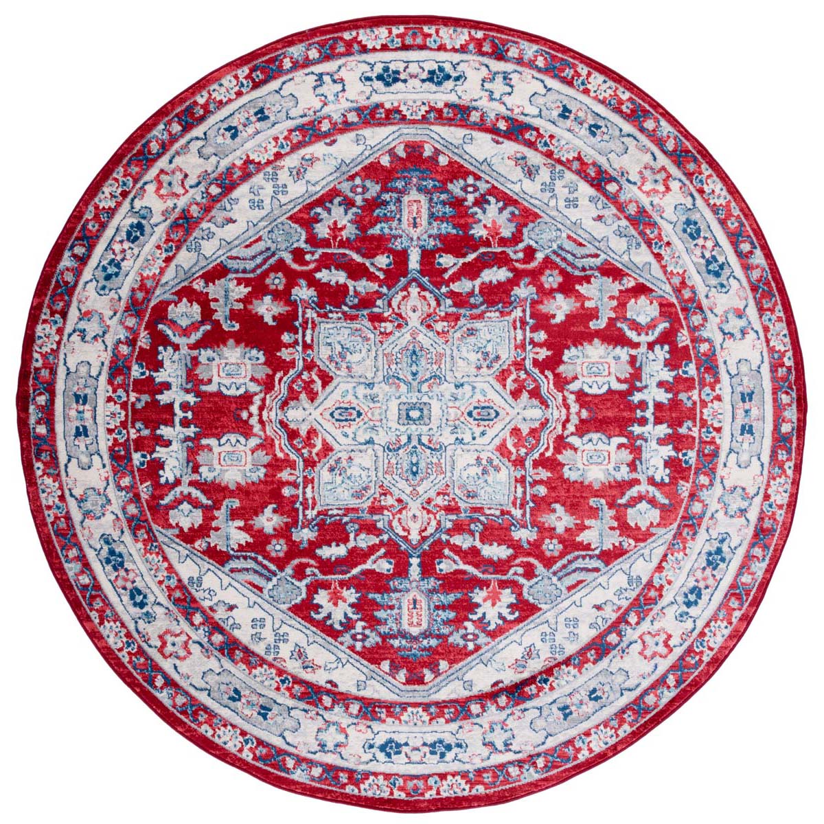 Safavieh Brentwood 852 Rug, Red, BNT852 - Red / Ivory