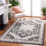 Safavieh Brentwood 852 Rug, Black, BNT852 - Black / Ivory