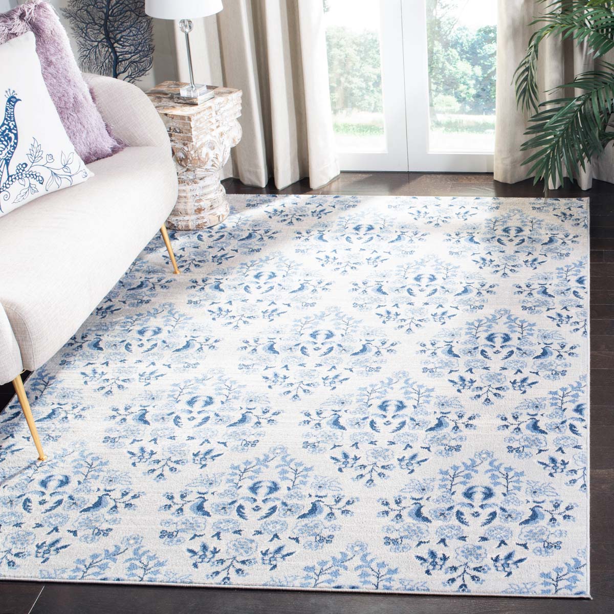 Safavieh Brentwood 856 Rug, BNT856 - CREAM / BLUE