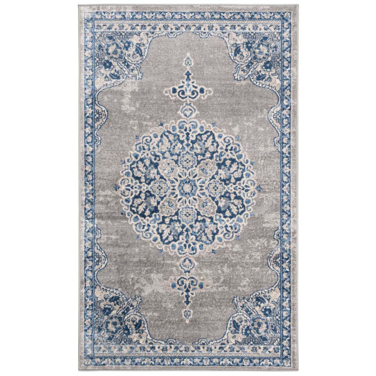 Safavieh Brentwood 867 Rug, Blue, BNT867 - Light Grey / Blue