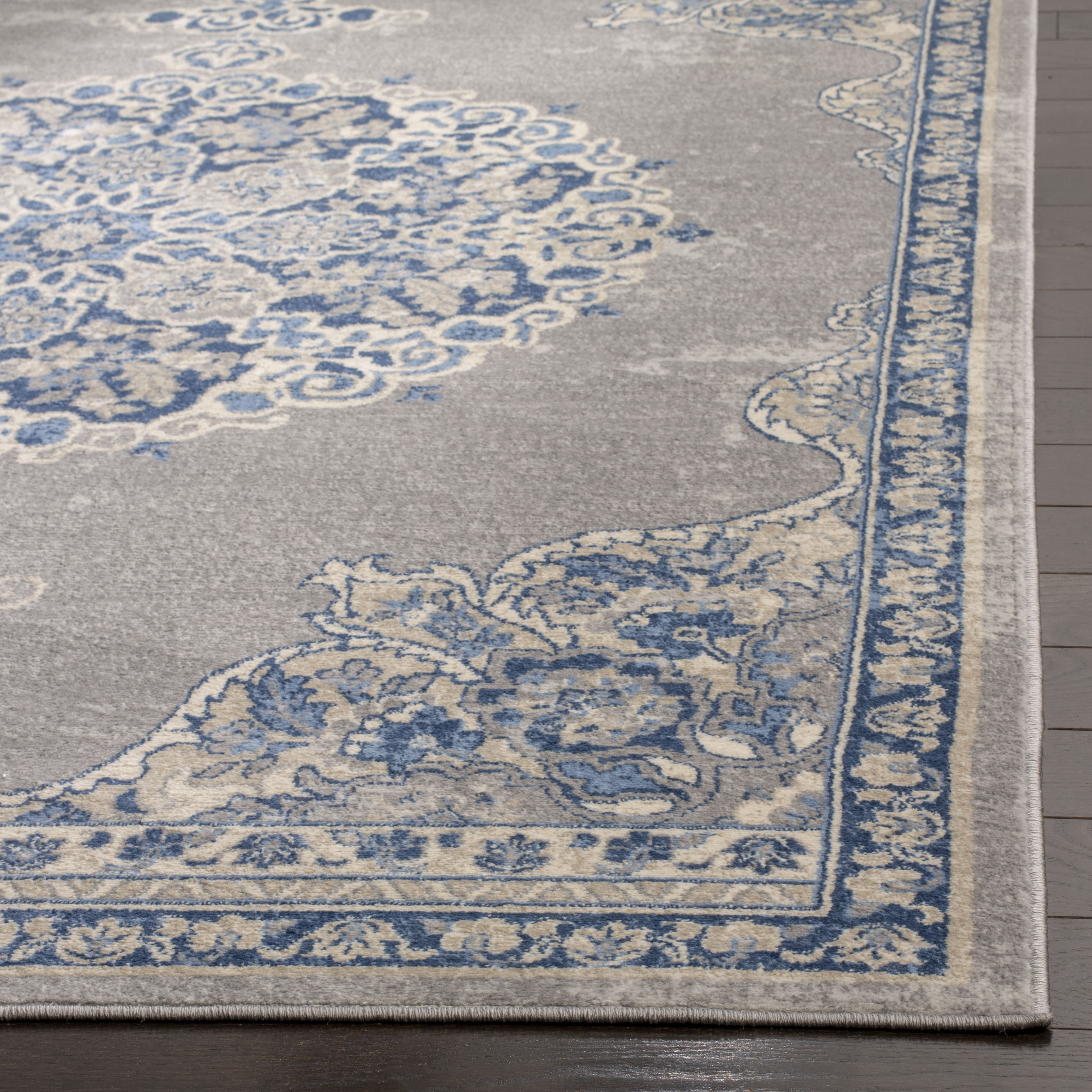 Safavieh Brentwood 867 Rug, Blue, BNT867 - Light Grey / Blue