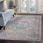 Safavieh Brentwood 867 Rug, Blue, BNT867 - Light Grey / Blue