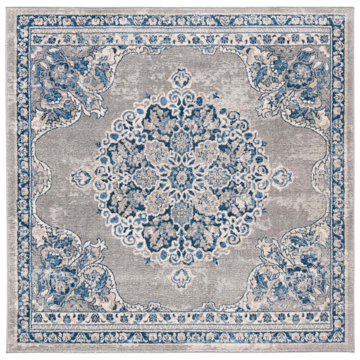 Safavieh Brentwood 867 Rug, Blue, BNT867 - Light Grey / Blue
