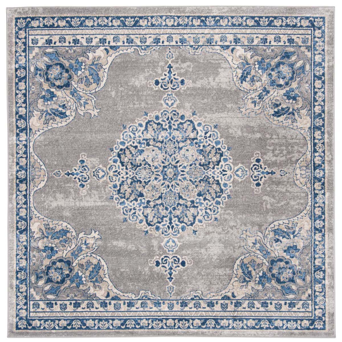Safavieh Brentwood 867 Rug, Blue, BNT867 - Light Grey / Blue