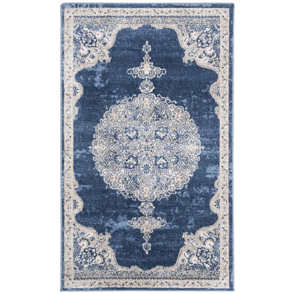 Safavieh Brentwood 867 Rug, Blue, BNT867 - Navy / Light Grey