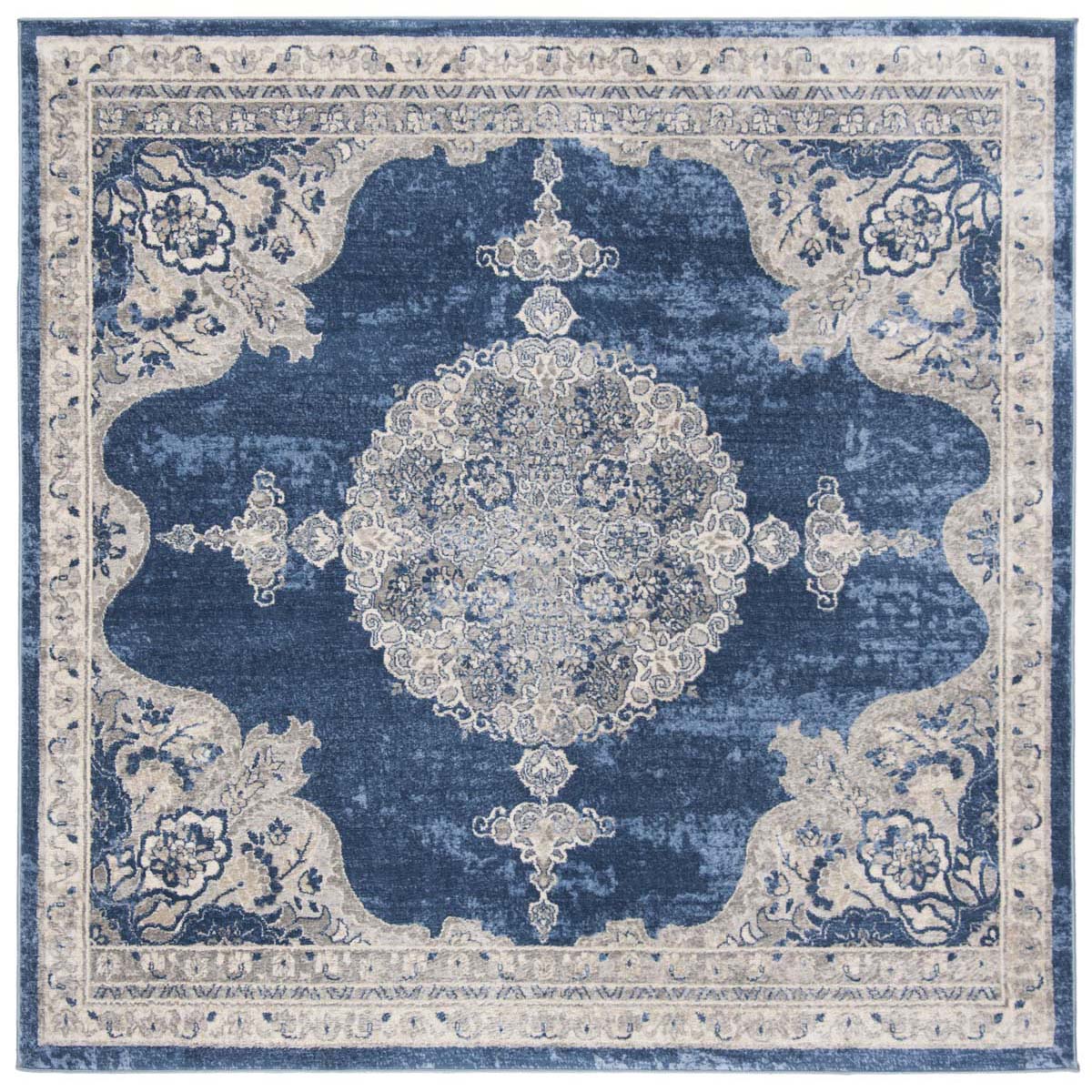 Safavieh Brentwood 867 Rug, Blue, BNT867 - Navy / Light Grey