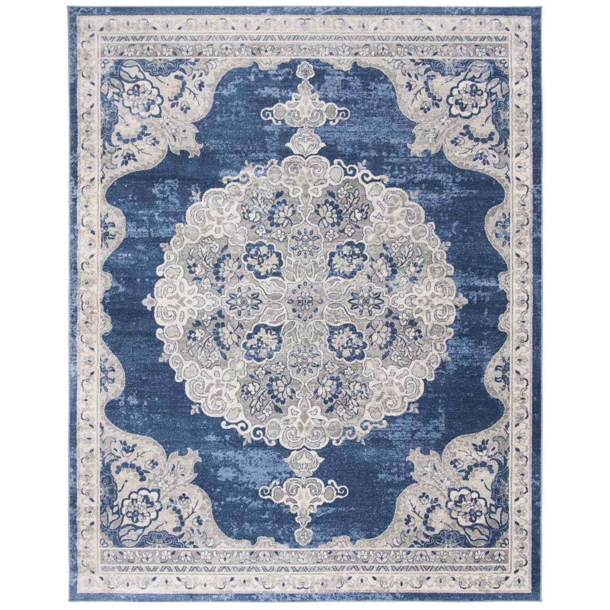 Safavieh Brentwood 867 Rug, Blue, BNT867 - Navy / Light Grey