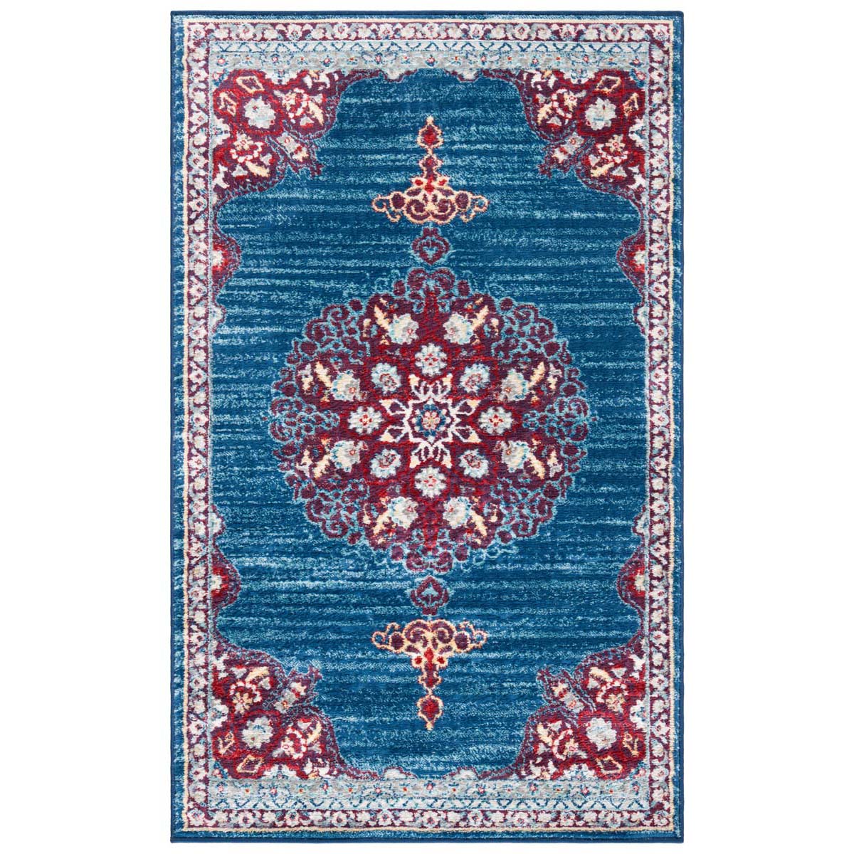 Safavieh Brentwood 867 Rug, Blue, BNT867 - Navy / Burgundy