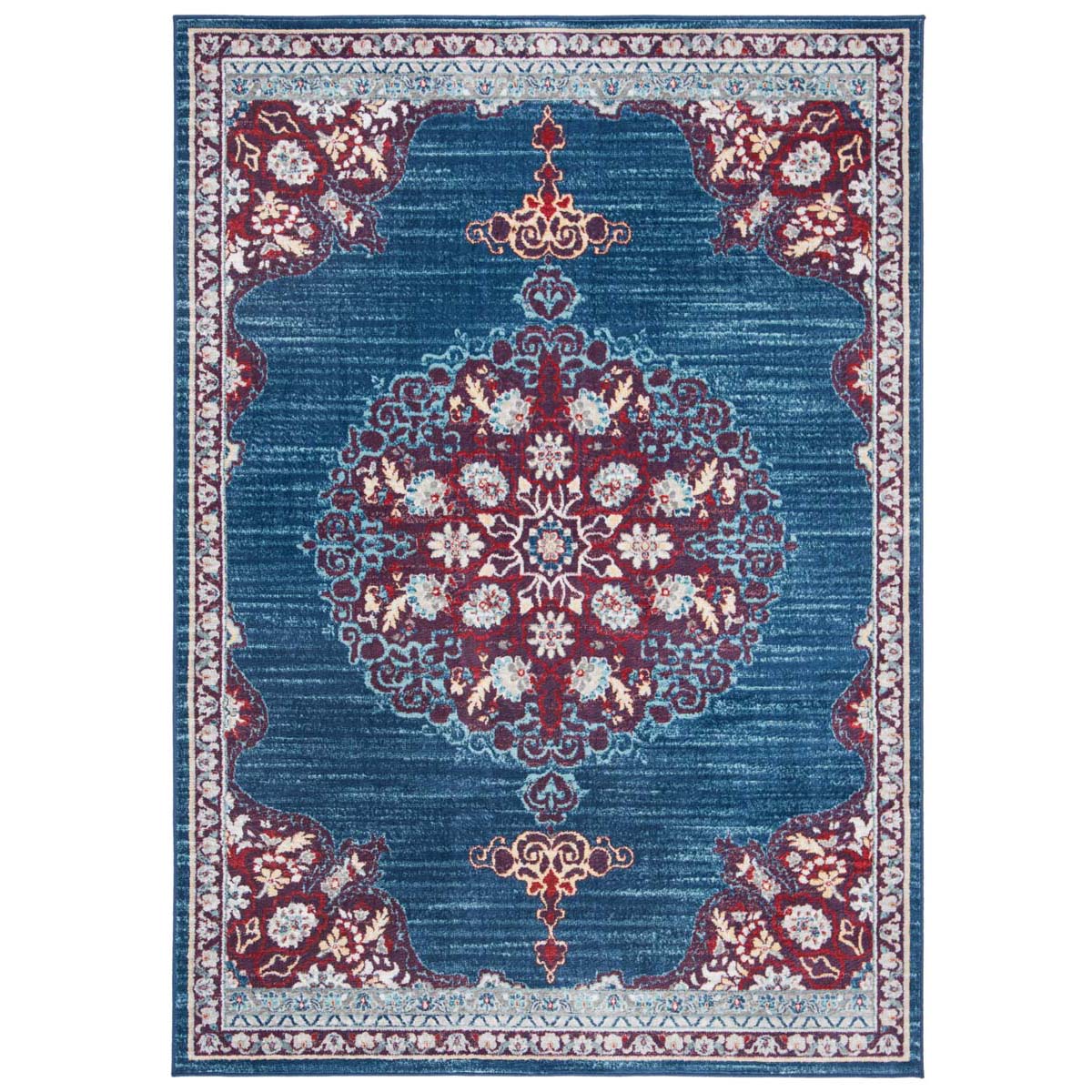 Safavieh Brentwood 867 Rug, Blue, BNT867 - Navy / Burgundy