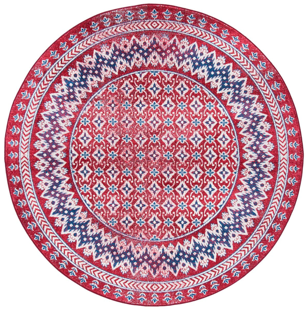 Safavieh Brentwood 899 Rug, White, BNT899 - Red / Ivory