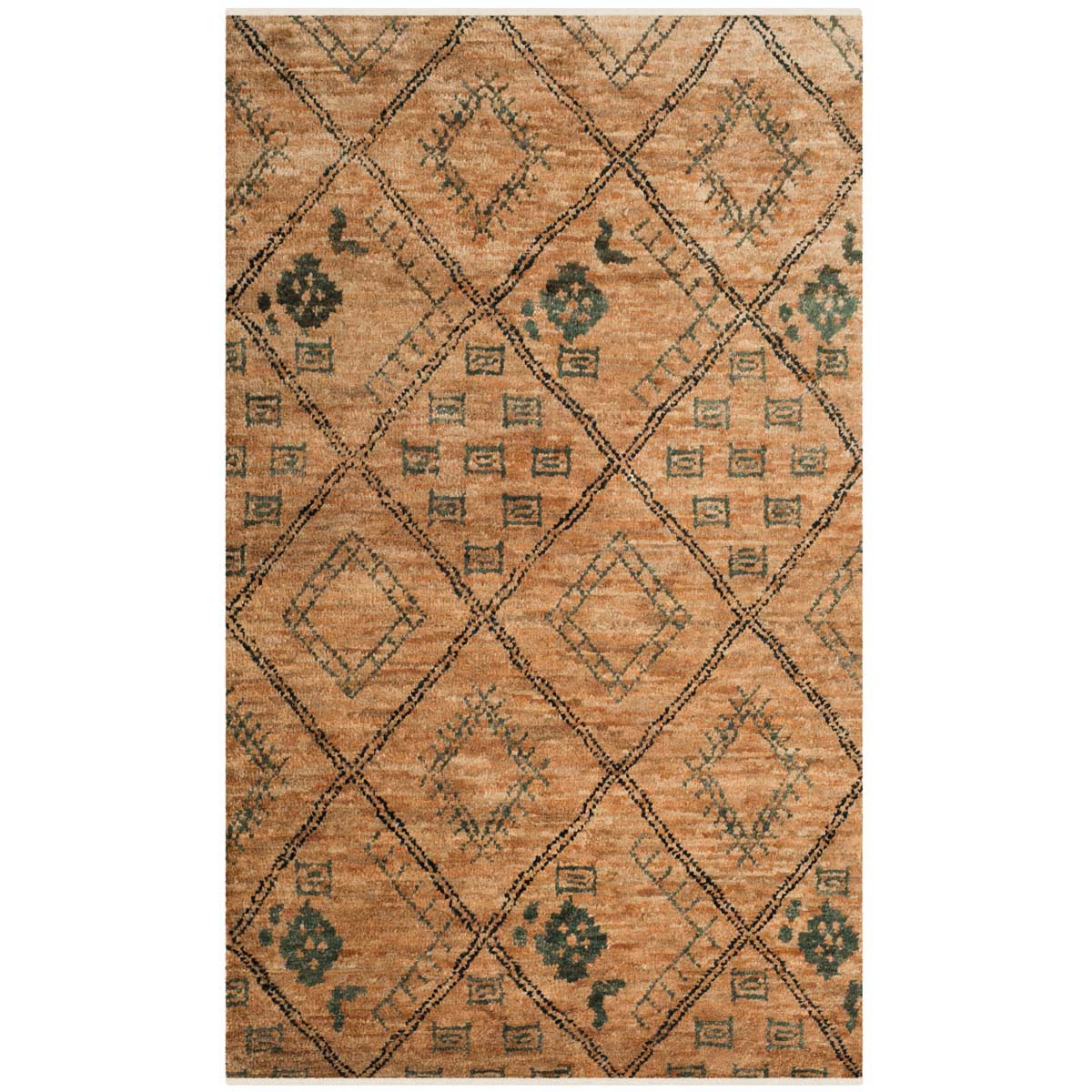 Safavieh Bohemian 667 Rug, BOH667 - Natural / Deep Teal