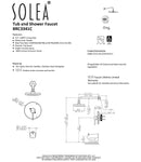 Solea Evoke Square Bathtub And Shower Faucet Set With Single Lever Handle Chrome - Chrome