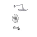 Solea Evoke Square Bathtub And Shower Faucet Set With Single Lever Handle Chrome - Chrome