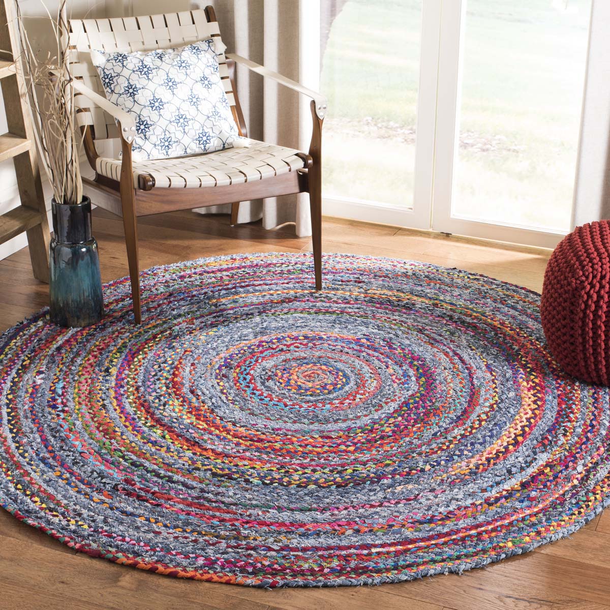 Safavieh Braided 250 Rug, BRD250 - Blue / Red